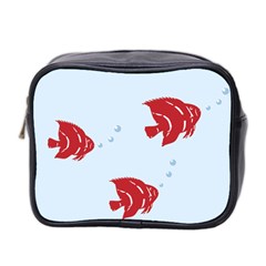 Fish Red Sea Water Swimming Mini Toiletries Bag (two Sides) by HermanTelo