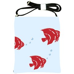 Fish Red Sea Water Swimming Shoulder Sling Bag