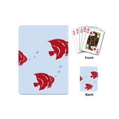 Fish Red Sea Water Swimming Playing Cards (mini)