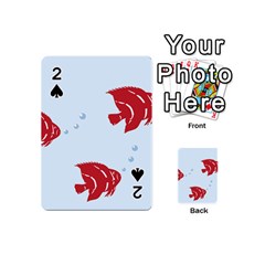 Fish Red Sea Water Swimming Playing Cards Double Sided (mini)