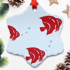 Fish Red Sea Water Swimming Ornament (snowflake)