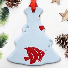 Fish Red Sea Water Swimming Ornament (christmas Tree)  by HermanTelo