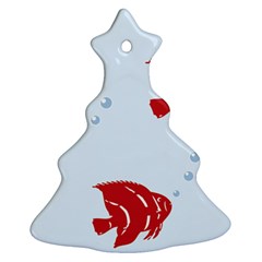 Fish Red Sea Water Swimming Christmas Tree Ornament (two Sides)