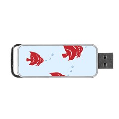 Fish Red Sea Water Swimming Portable Usb Flash (one Side) by HermanTelo