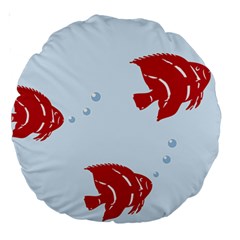 Fish Red Sea Water Swimming Large 18  Premium Round Cushions