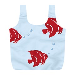 Fish Red Sea Water Swimming Full Print Recycle Bag (l)