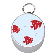 Fish Red Sea Water Swimming Mini Silver Compasses