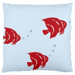 Fish Red Sea Water Swimming Standard Flano Cushion Case (one Side)