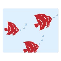 Fish Red Sea Water Swimming Double Sided Flano Blanket (large)  by HermanTelo