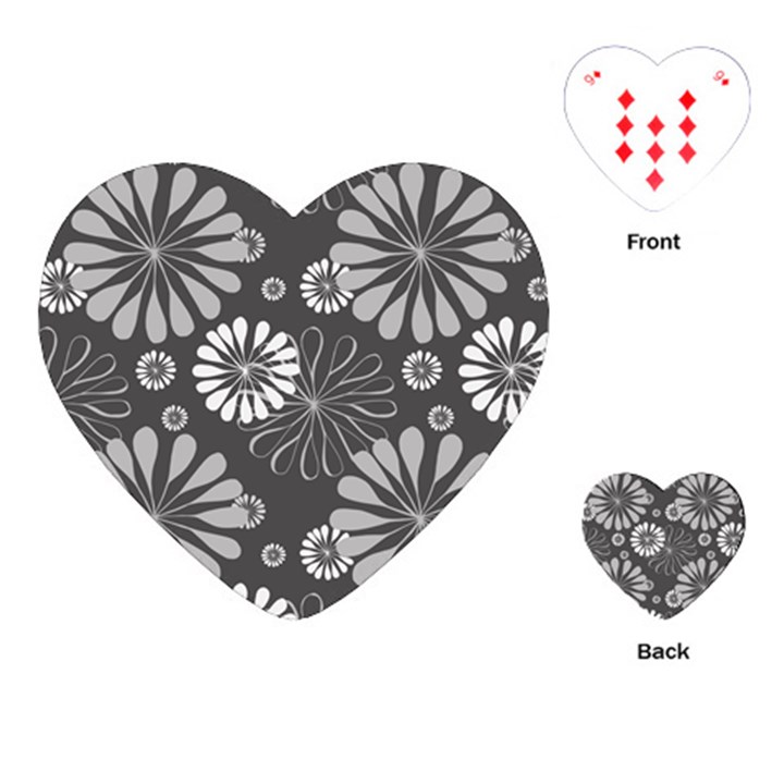 Floral Pattern Playing Cards (Heart)