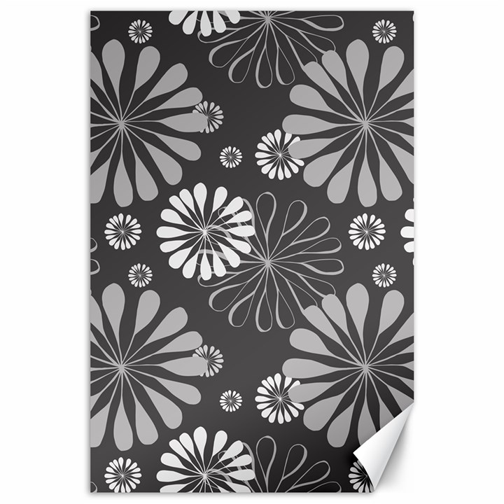 Floral Pattern Canvas 24  x 36 