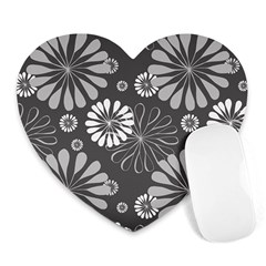 Floral Pattern Heart Mousepads by HermanTelo