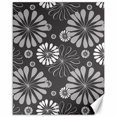 Floral Pattern Canvas 11  X 14 