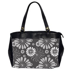 Floral Pattern Oversize Office Handbag (2 Sides)