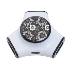 Floral Pattern 3-port Usb Hub