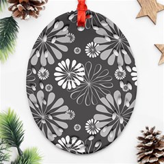 Floral Pattern Oval Filigree Ornament (two Sides)