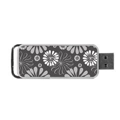 Floral Pattern Portable Usb Flash (two Sides)