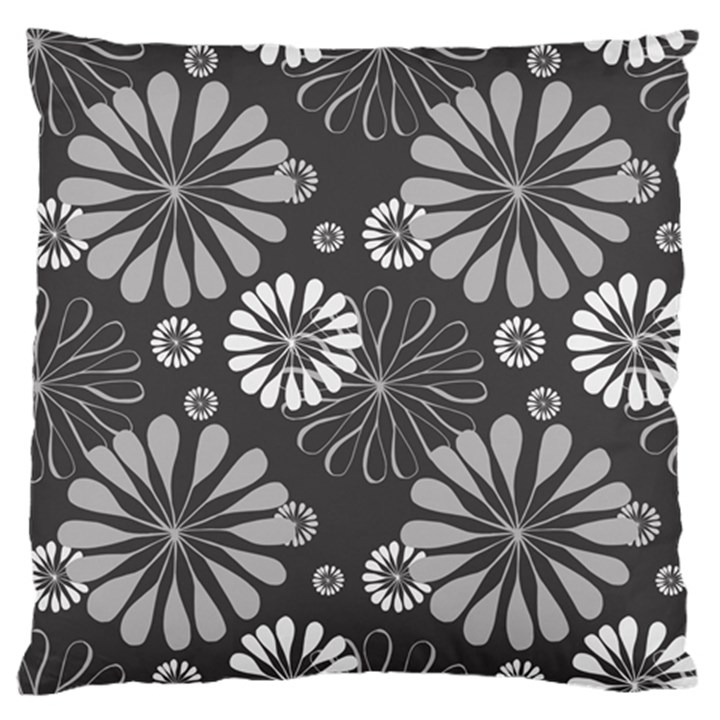 Floral Pattern Standard Flano Cushion Case (One Side)