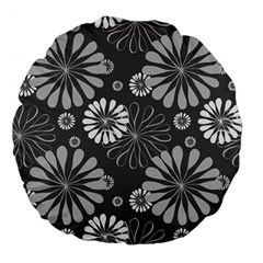 Floral Pattern Large 18  Premium Flano Round Cushions