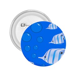 Fish School Bubbles Underwater Sea 2 25  Buttons by HermanTelo