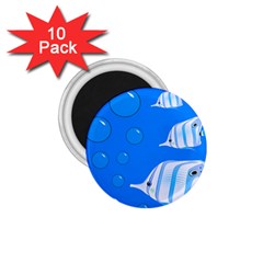 Fish School Bubbles Underwater Sea 1 75  Magnets (10 Pack)  by HermanTelo