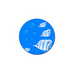 Fish School Bubbles Underwater Sea Golf Ball Marker (10 Pack)