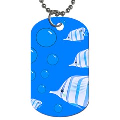 Fish School Bubbles Underwater Sea Dog Tag (two Sides)