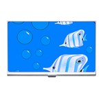 Fish School Bubbles Underwater Sea Business Card Holder Front