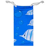 Fish School Bubbles Underwater Sea Jewelry Bag Front