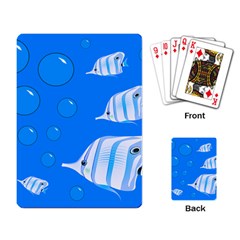 Fish School Bubbles Underwater Sea Playing Cards Single Design