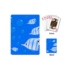 Fish School Bubbles Underwater Sea Playing Cards (mini)