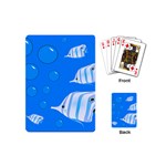 Fish School Bubbles Underwater Sea Playing Cards (Mini) Back