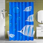 Fish School Bubbles Underwater Sea Shower Curtain 48  x 72  (Small)  Curtain(48  X 72 ) - 42.18 x64.8  Curtain(48  X 72 )