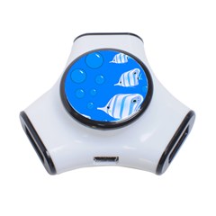 Fish School Bubbles Underwater Sea 3-port Usb Hub