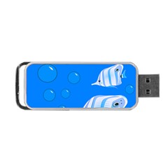 Fish School Bubbles Underwater Sea Portable Usb Flash (one Side)