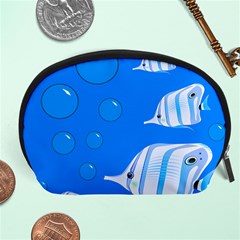 Fish School Bubbles Underwater Sea Accessory Pouch (large) by HermanTelo