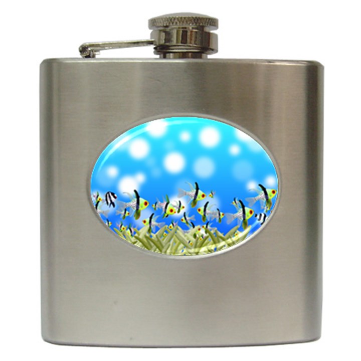 Fish Underwater Sea World Hip Flask (6 oz)