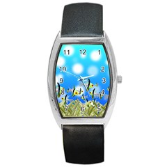 Fish Underwater Sea World Barrel Style Metal Watch