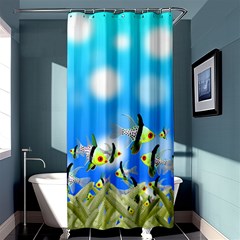 Fish Underwater Sea World Shower Curtain 36  X 72  (stall)  by HermanTelo