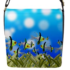 Fish Underwater Sea World Flap Closure Messenger Bag (s)