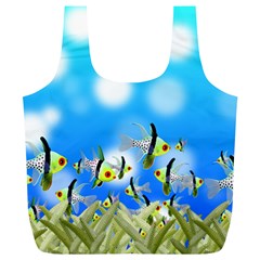 Fish Underwater Sea World Full Print Recycle Bag (xl) by HermanTelo