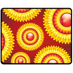 Floral Abstract Background Texture Fleece Blanket (medium) 