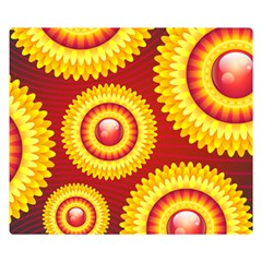 Floral Abstract Background Texture Double Sided Flano Blanket (small) 