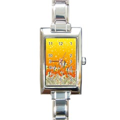 Fish Snow Coral Fairy Tale Rectangle Italian Charm Watch by HermanTelo