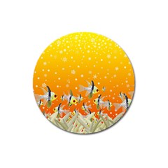 Fish Snow Coral Fairy Tale Magnet 3  (round) by HermanTelo