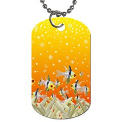 Fish Snow Coral Fairy Tale Dog Tag (two Sides) by HermanTelo