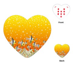 Fish Snow Coral Fairy Tale Playing Cards (heart)