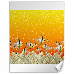 Fish Snow Coral Fairy Tale Canvas 12  X 16  by HermanTelo