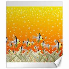 Fish Snow Coral Fairy Tale Canvas 20  X 24  by HermanTelo