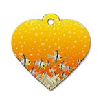 Fish Snow Coral Fairy Tale Dog Tag Heart (Two Sides) Back